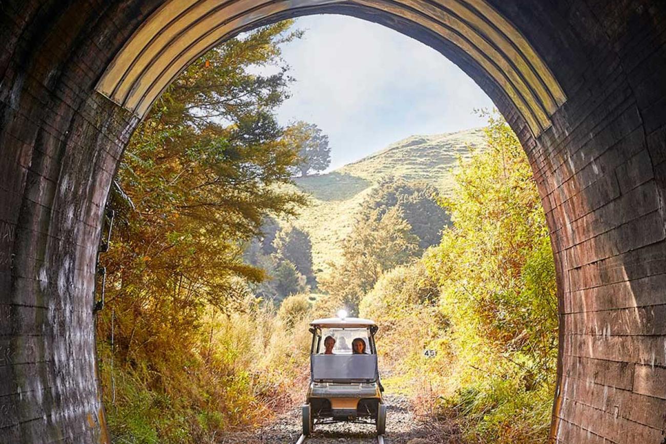 Tunnel on the Forgotten World Rail journey