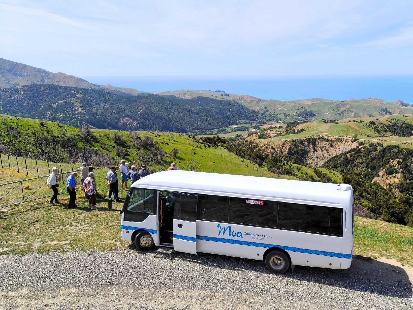 MoaTours on a back country track at Bluff Station